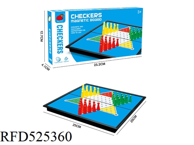 FOLDING MAGNETIC CHINESE CHECKERS