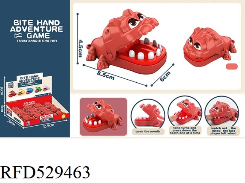 ENGLISH VERSION BITING HAND MINI SMALL RED DOG WITHOUT CHAIN 12PCS