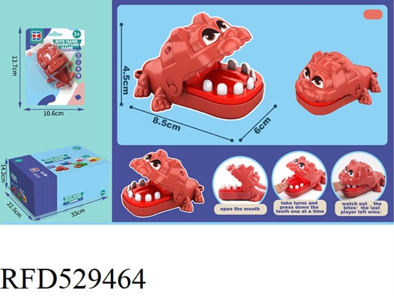 ENGLISH VERSION BITING HAND MINI SMALL RED DOG WITHOUT CHAIN 12PCS