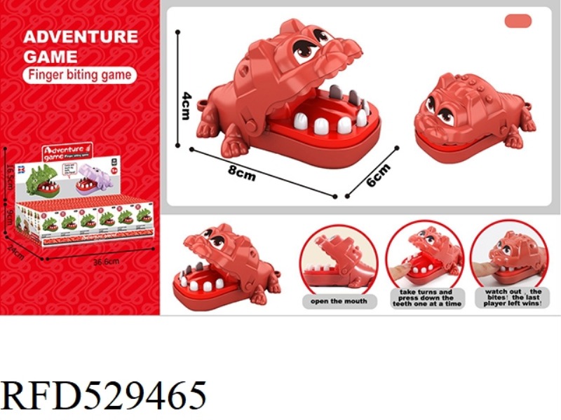 ENGLISH VERSION BITING HAND MINI SMALL RED DOG WITHOUT CHAIN 24PCS