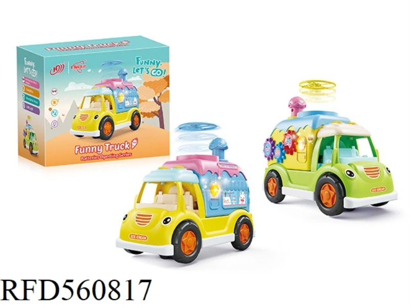 COLOR BOX ELECTRIC PUZZLE FLYING SAUCER ICE CREAM CAR
