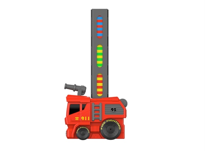 DOMINO FIRE TRUCK (CONTAINING 60 DOMINOES)