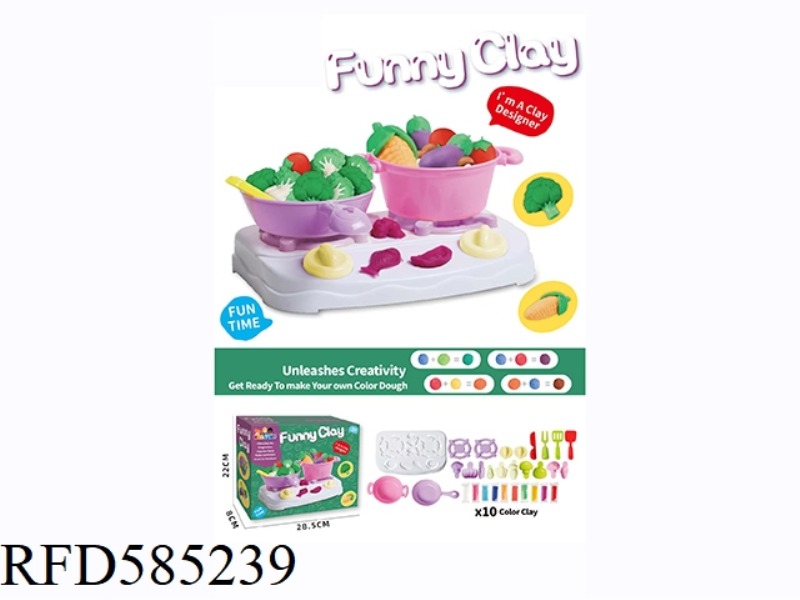 COLORED CLAY TABLEWARE SET