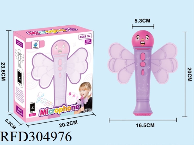 B/O BUTTERFLY MICROPHONE WITH LIGHT AND MUSIC