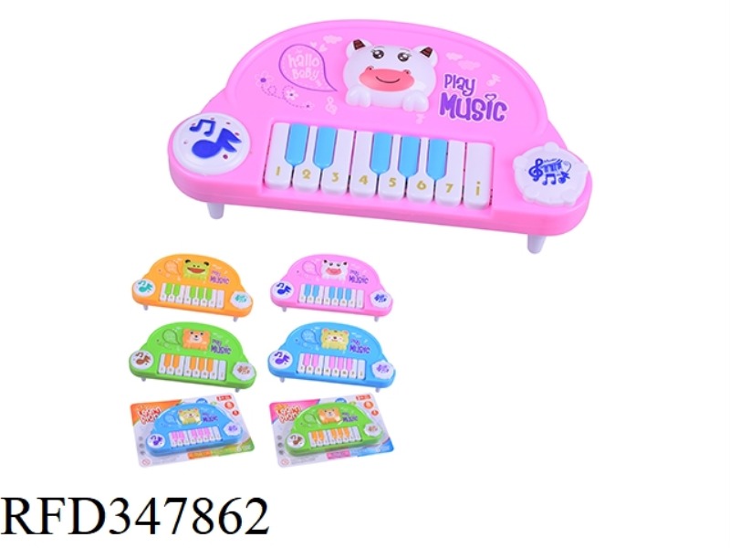 FOUR ANIMAL MUSIC PIANOS (WITH FEET)/FOUR COLORS MIXED