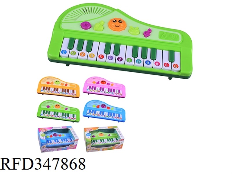 23-KEY CARTOON LIGHT MUSIC MULTIFUNCTIONAL PIANO (WITH FEET) / FOUR-COLOR MIXED