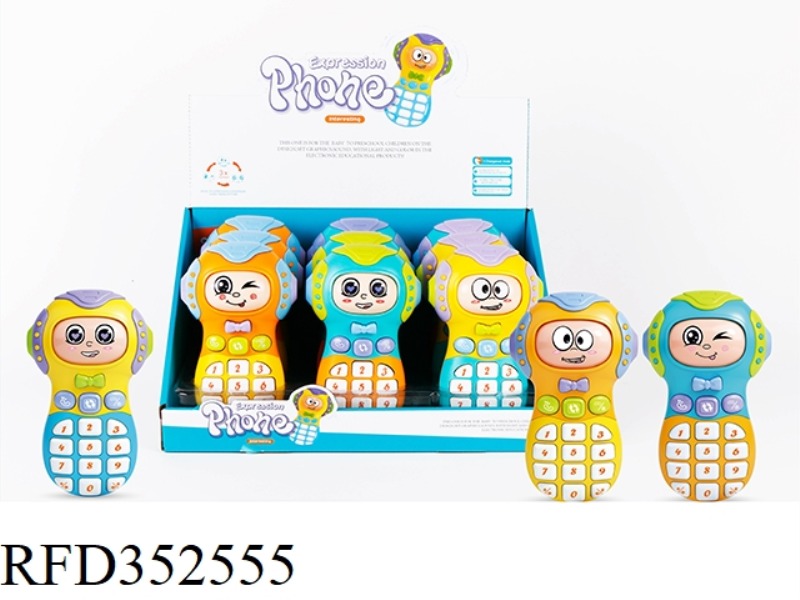 FACE-CHANGING PHONE (MIXED BLUE, YELLOW AND ORANGE)/9PCS