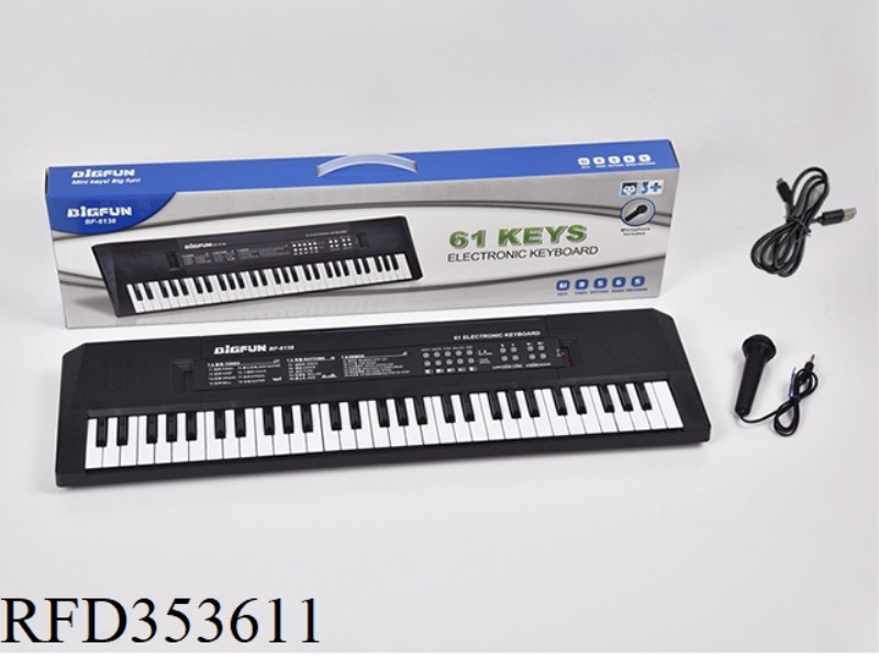 61 KEYBOARD WITH MICROPHONE /USB CABLE