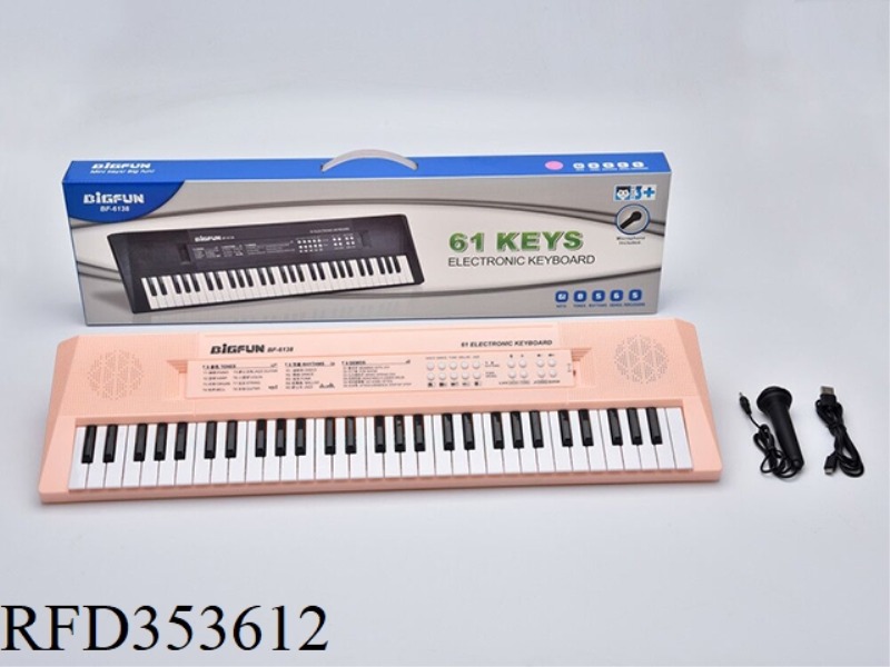 61 KEYBOARD WITH MICROPHONE /USB CABLE