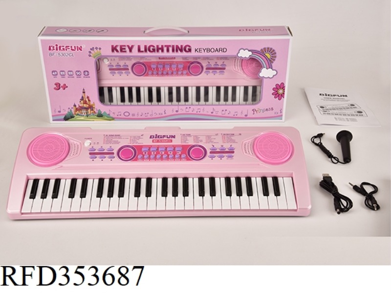 61 KEYBOARD WITH MICROPHONE/AUDIO CABLE /USB POWER CORD/MANUAL