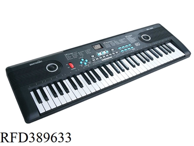61-KEY BLACK KEYBOARD WITH MICROPHONE/USB CABLE