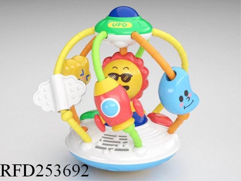 FLYING SAUCER ROTATE BABY RATTLE