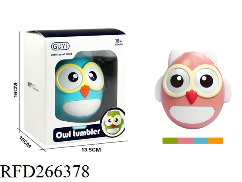 OWL TUMBLER TEETHER WITH LIGHT AND MUSIC