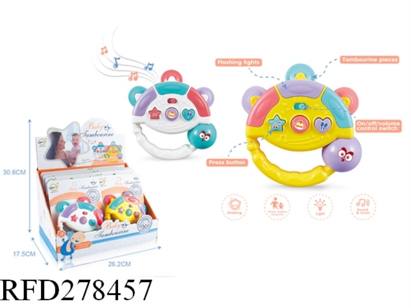 BABY RATTLE WITH SOUND AND LIGHT 8PCS