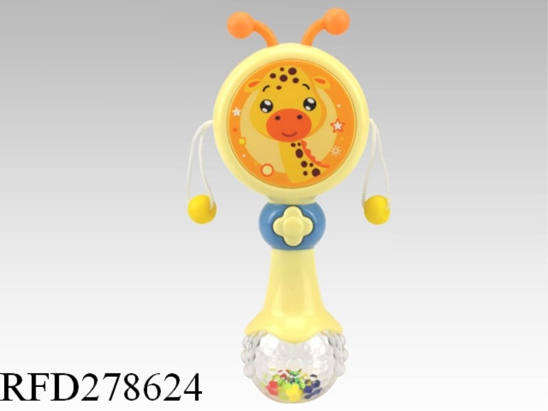 GIRAFFE RATTLE-DRUM RATTLE WITH LIGHT AND MUSIC