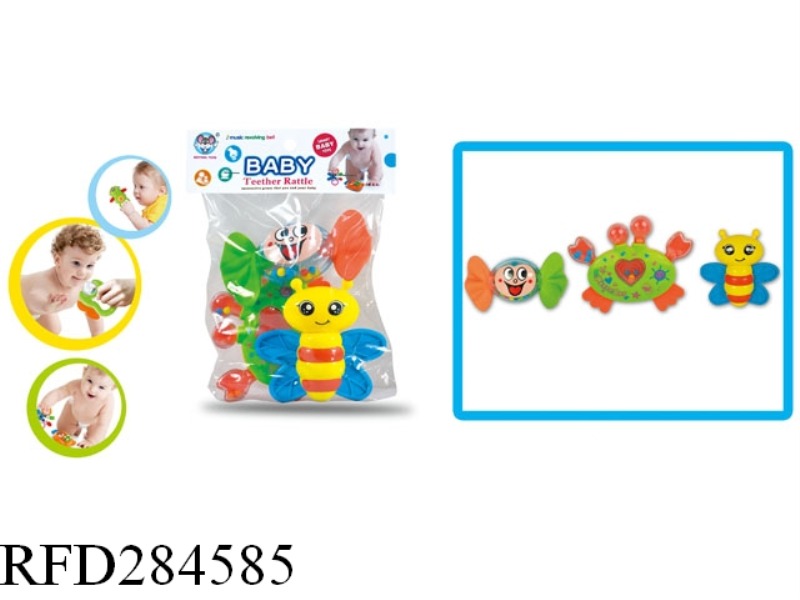 BABY TEETHER RATTLES 3PCS