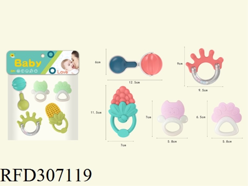 BABY TEETHER RATTLE(5PCS)