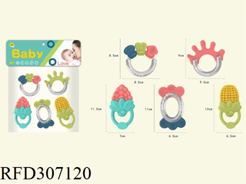 BABY TEETHER RATTLE(5PCS)