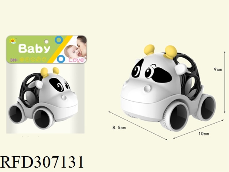 BABY FLEXIBLE GLUE RATTLE CAR(COW)
