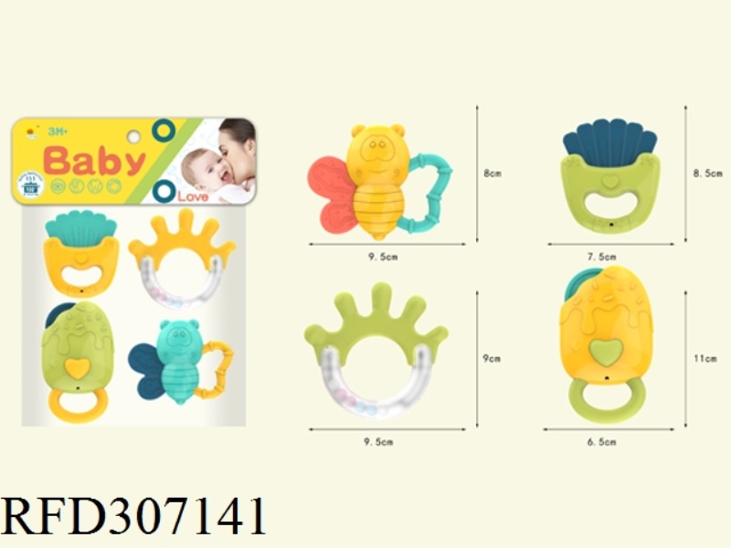 CAN POACH BABY RATTLE(4PCS)