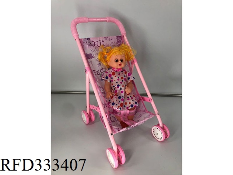 IRON BABY STROLLER WITH BABY