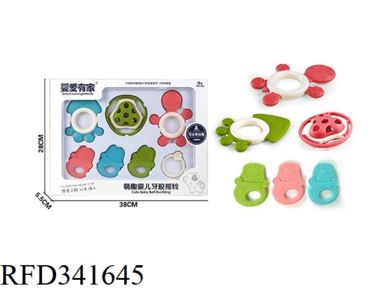 7-PIECE BABY TEETHER RATTLE SET