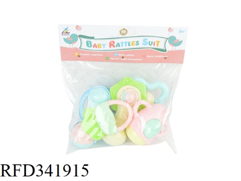 6 SETS OF BABY RATTLES