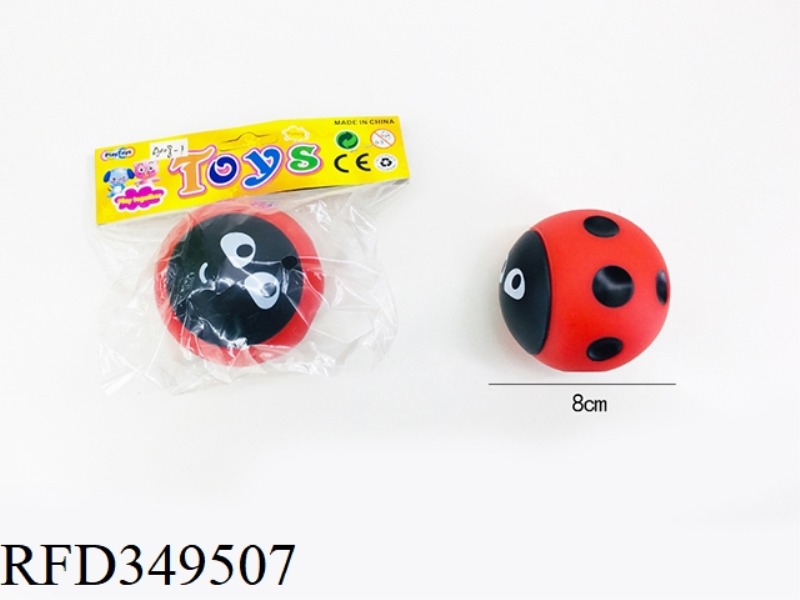 INSECT SOFT RUBBER TOUCH BALL (LADYBUG)