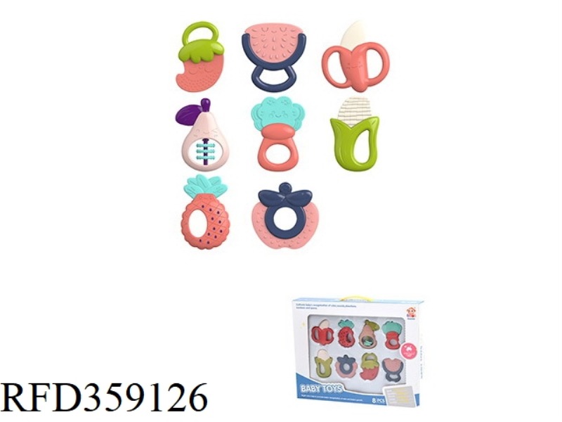 WHOLE TEETH GLUE FRUIT AND VEGETABLE BELL RINGING (SET OF 8)