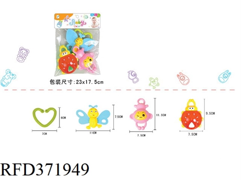 TEETHER RATTLE SERIES (4PCS)