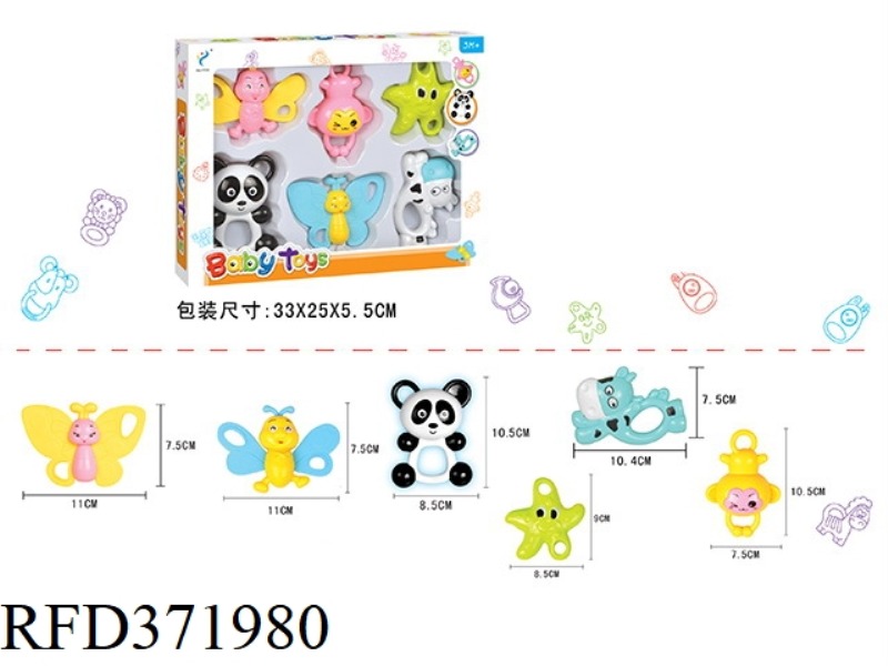 TEETHER RATTLE SERIES (6PCS)