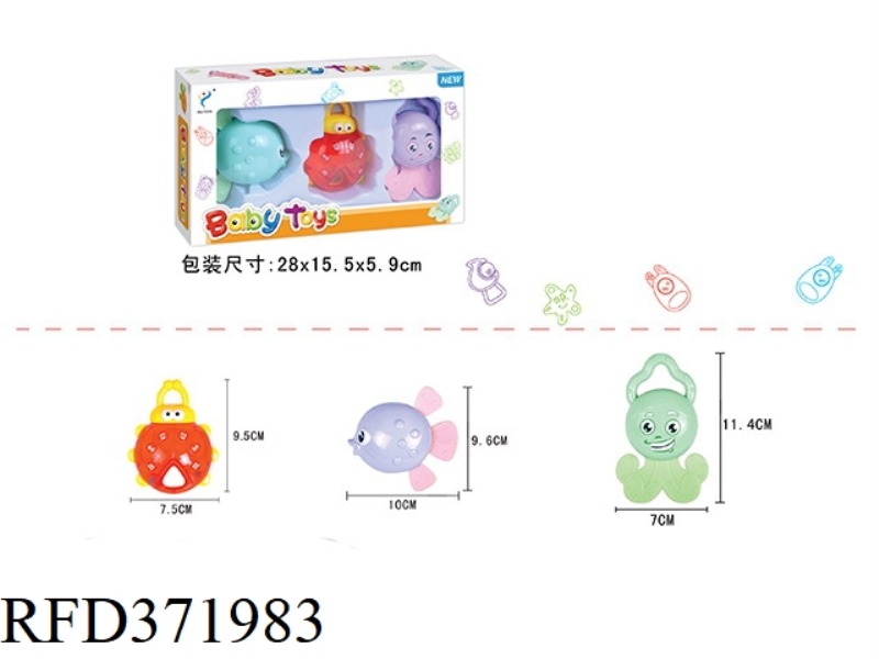 TEETHER RATTLE SERIES (3PCS)
