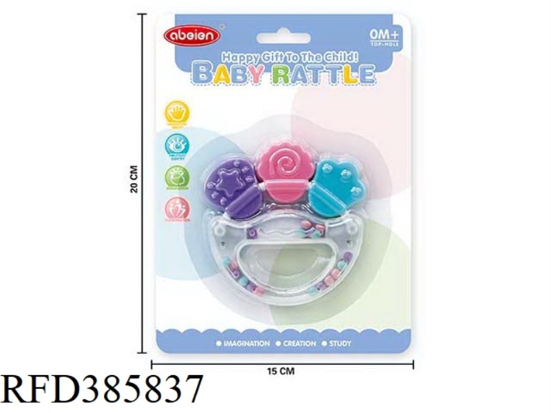 BABY TEETHER PALM RATTLE