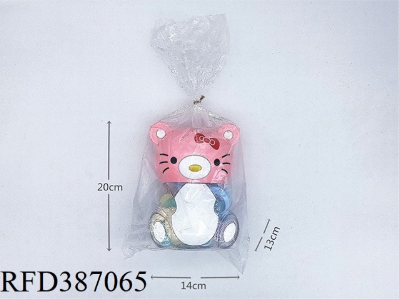 ANIMAL BOTTLED PUZZLE BABY RATTLE MACARON (5 PIECE SET CAN BE BOILED)