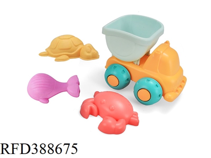 SOFT RUBBER BEACH WATER TOYS 4PCS