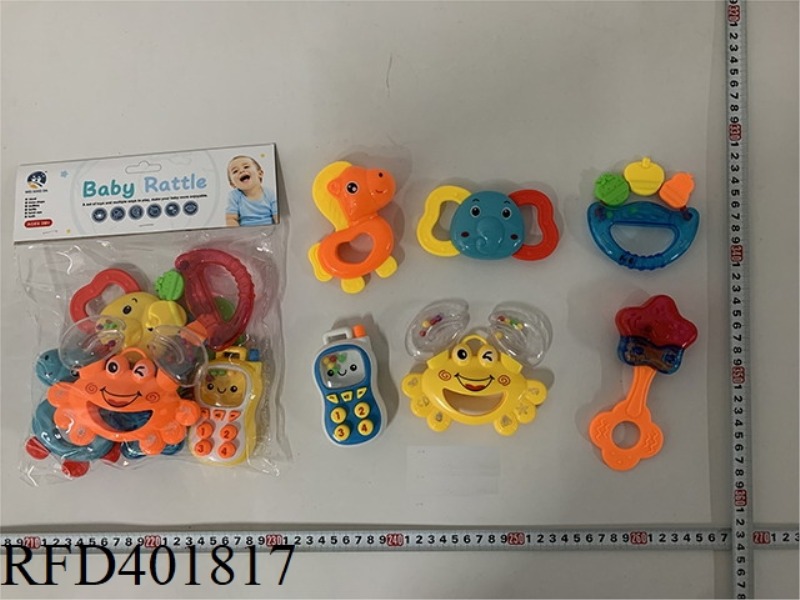 BABY TEETHER RATTLE (6PCS)