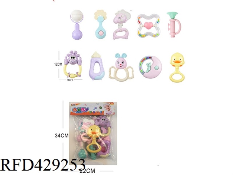 BABY TEETHER RATTLE SERIES 10PCS