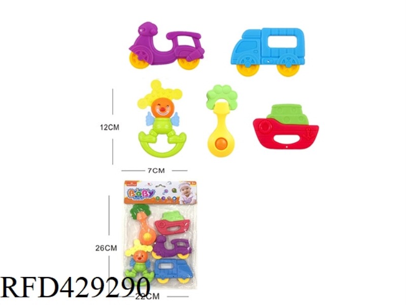 BABY TEETHER RATTLE SERIES 5PCS