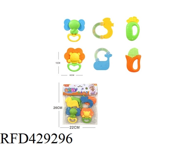 BABY TEETHER RATTLE SERIES 6PCS