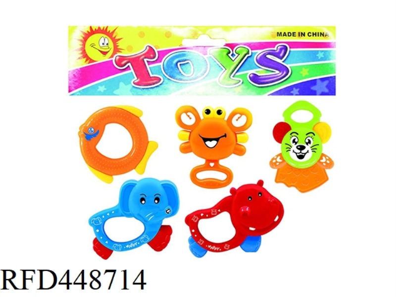 BABY TEETHER RATTLE (PACK OF 5)