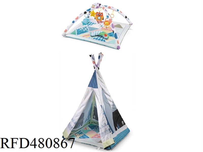 4 SIDE TENT WITH SINGLE DOOR + PILLOW NORDIC STYLE