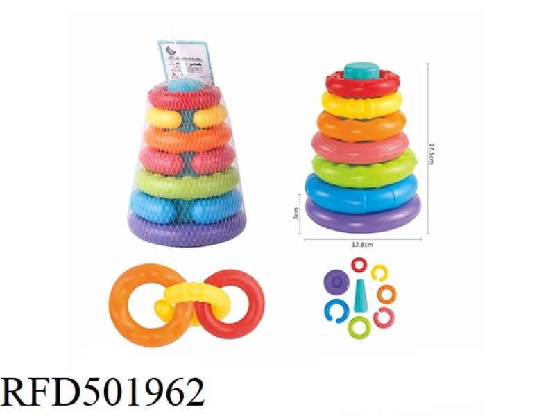 SEVEN COLOR RAINBOW STACK CIRCLE