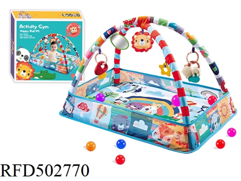 BABY MULTI-PURPOSE FENCE FITNESS FRAME WITH 8 OCEAN BALLS