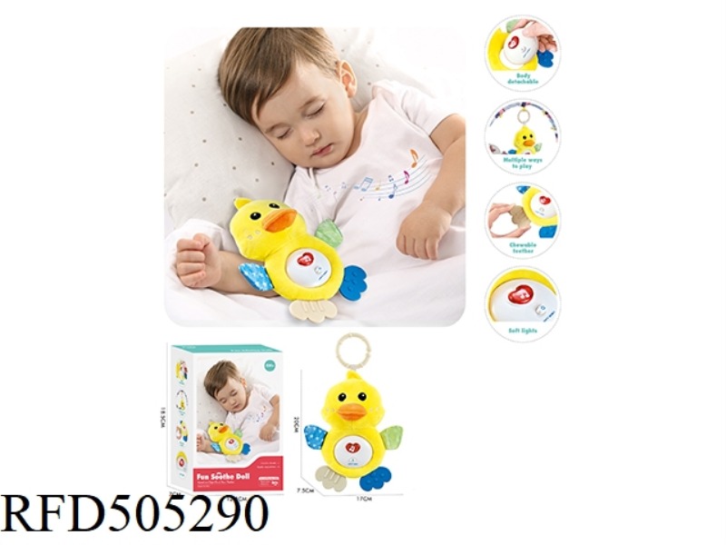 DUCK SOUND AND LIGHT SOOTHING DOLL (YELLOW)