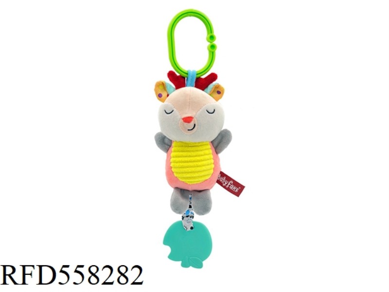 DEER HANGING RATTLE WITH TEETHER