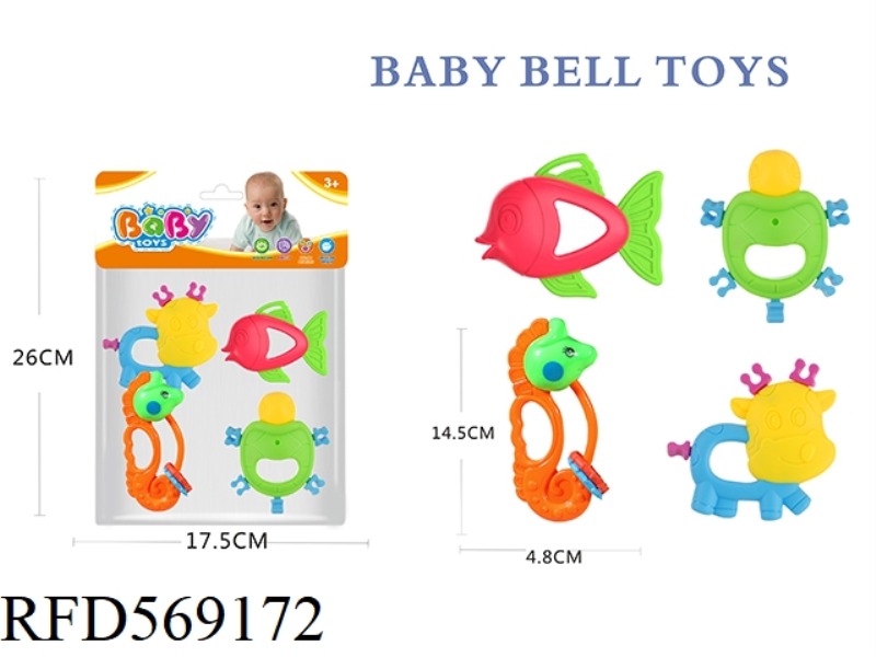 BABY TEETHER RATTLE SERIES 4PCS