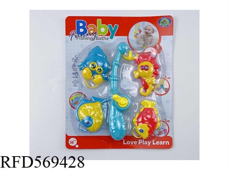 (BATHROOM TOY WITH LIGHT SMALL FISH SERIES SINGLE)