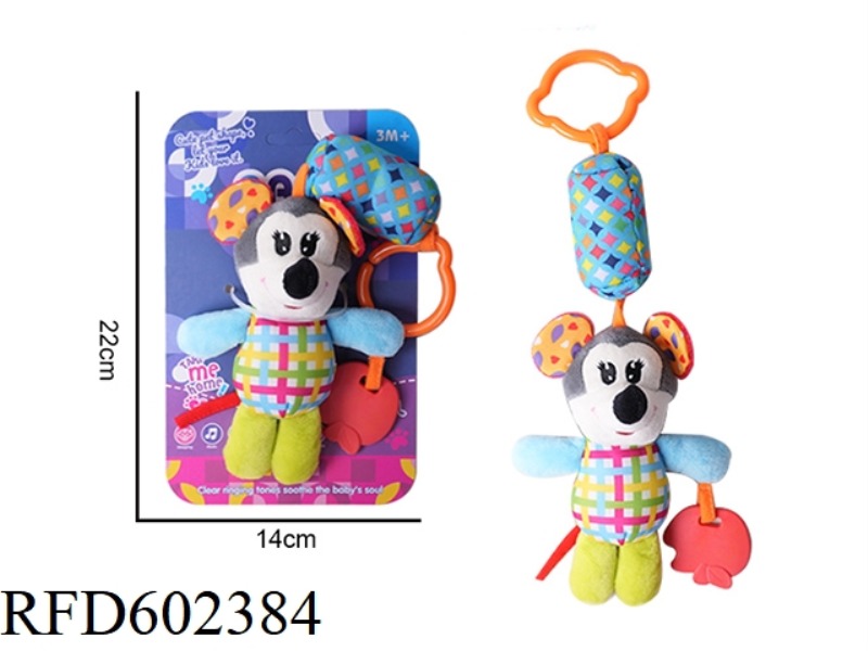 BABY CARTOON ANIMAL WIND CHIMES HANGING PLUSH TOY - MICKEY MOUSE