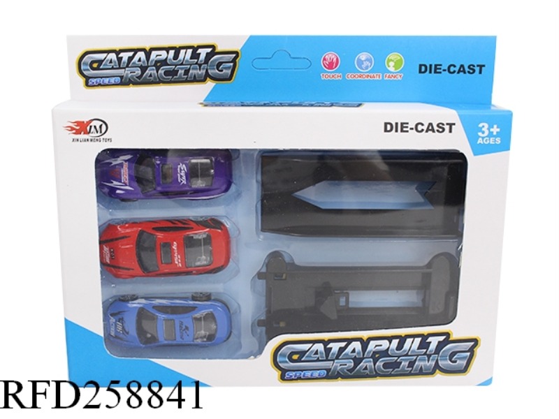 ALLOY PULL BACK CAR AND EJECTOR(6 ASST)
