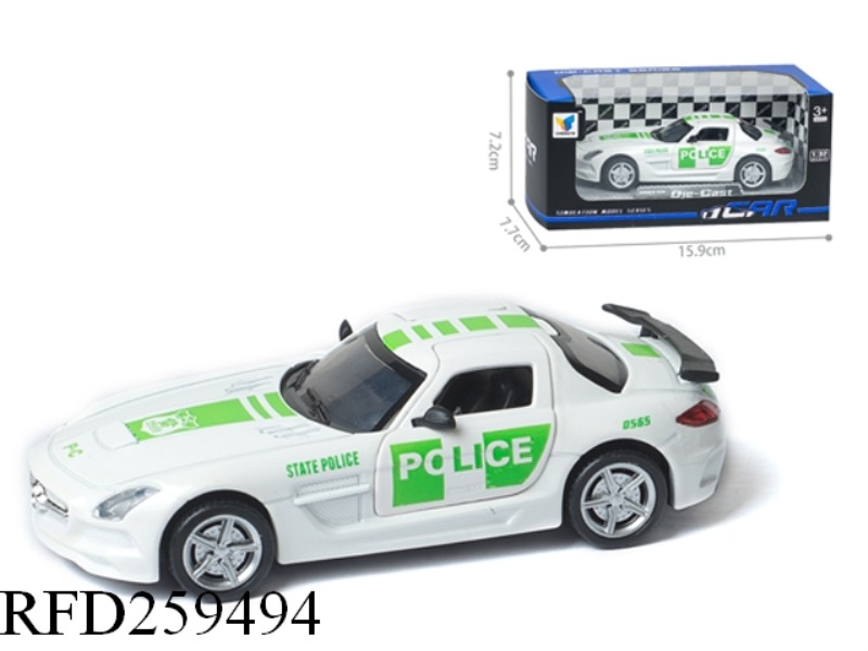1:32 PULL BACK ALLOY POLICE CAR(1PCS)CAN OPEN THE DOOR